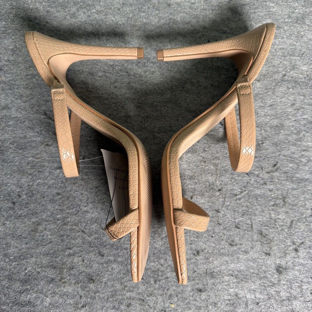 Forever 21 Two Strap Slip-on Stiletto Heels in Nude - sz 10 (NEW) - Picture 3 of 7